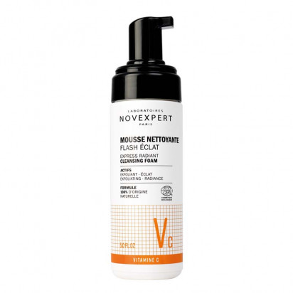 LA GAMME VITAMINE C, La Mousse Nettoyante Flash Eclat, 150ml Novexpert - Parashop