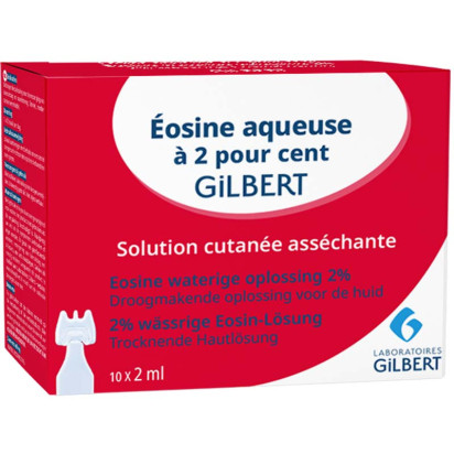 Eosine aqueuse 2%, 10x2ml Laboratoires Gilbert - Parashop