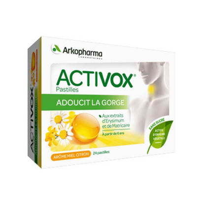ACTIVOX Pastilles Miel & Citron Bt 24 Arkopharma - Parashop