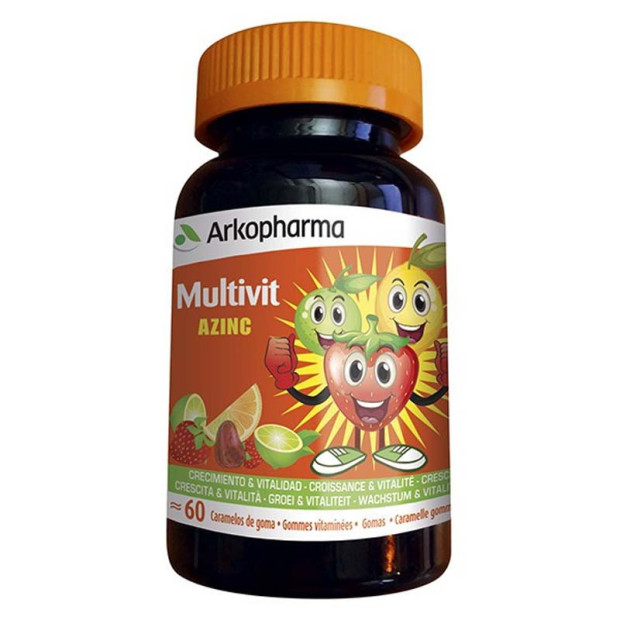 AZINC® JUNIOR Multivit Gommes Vitaminées à Mâcher, boîte de 60 Arkopharma - Parashop