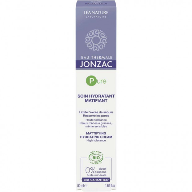 PURE Crème purifiante matifiante Bio, 50ml Jonzac - Parashop