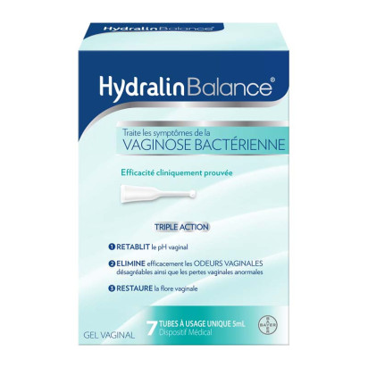 BALANCE Gel Vaginal Contre Vaginose Bactérienne Triple Action, 7 tubes