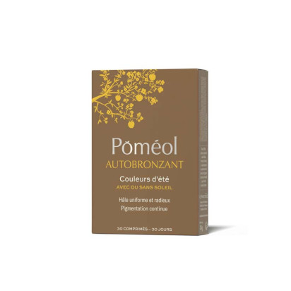 AUTOBRONZANT peau dorée sans soleil, 30 comprimés Poméol - Parashop