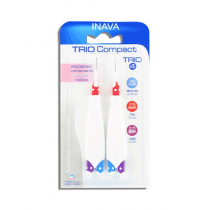 TRIO Compact 4, Brossettes pour Espaces Interdentaires Larges Mixtes Inava - Parashop