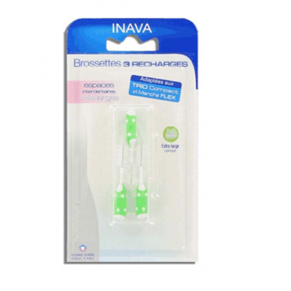 Brossettes Interdentaires Extra Larges Coniques 3 Recharges Inava - Parashop