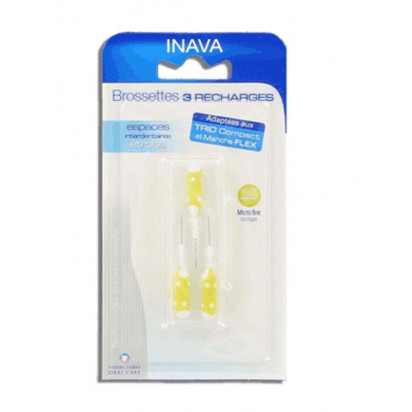 Brossettes Interdentaires Micro Fines Coniques 3 Recharges Inava - Parashop