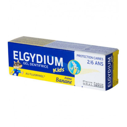 Dentifrice Protection Caries arôme Banane 2-6 ans, 50ml Elgydium - Parashop