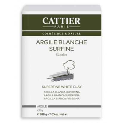 Argile blanche surfine en poudre, 200g Cattier - Parashop