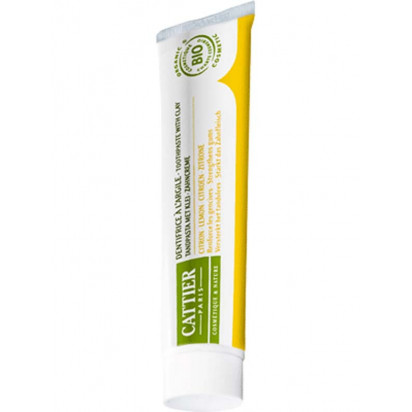 Dentifrice reminéralisant argile citron, 75ml Cattier - Parashop