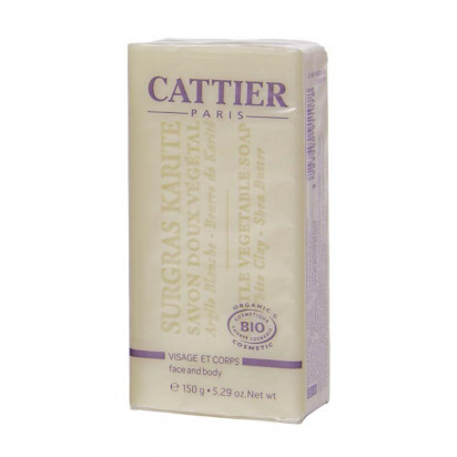 Savon doux végétal surgras karité, 150g Cattier - Parashop