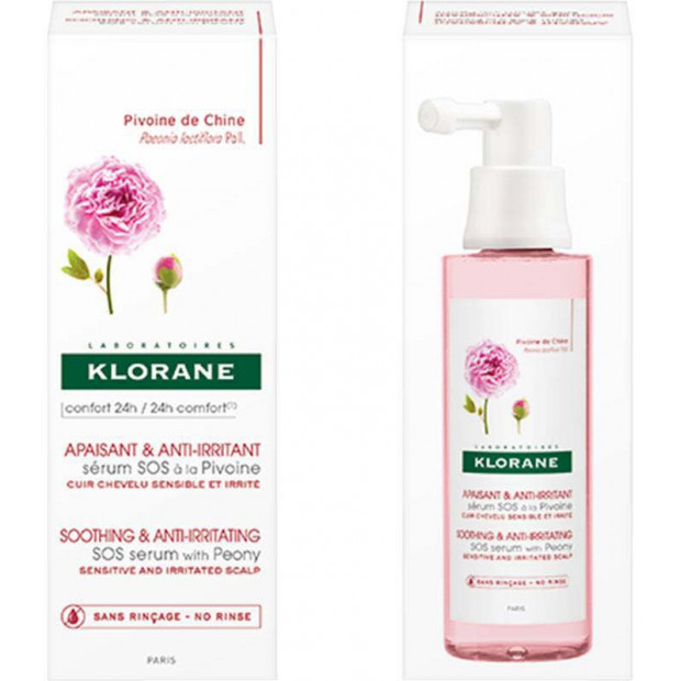 Sérum SOS apaisant et anti-irritant à la pivoine, 65ml Klorane - Parashop