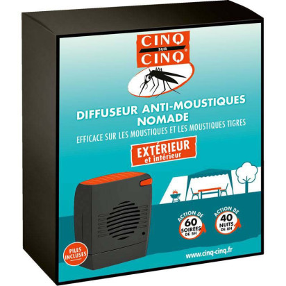 Diffuseur anti-moustiques nomade, 1 diffuseur + 1 plaquette Cinq sur Cinq - Parashop