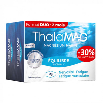 Magnésium marin équilibre, lot 2x30 comprimés Thalamag - Parashop