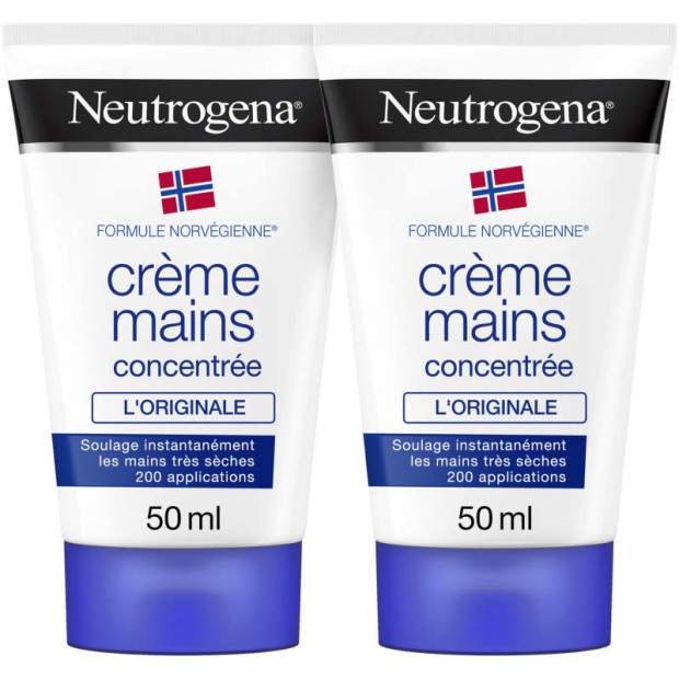 Duo Crème Mains Hydratante Concentrée, 2 x 50ml Neutrogena - Parashop