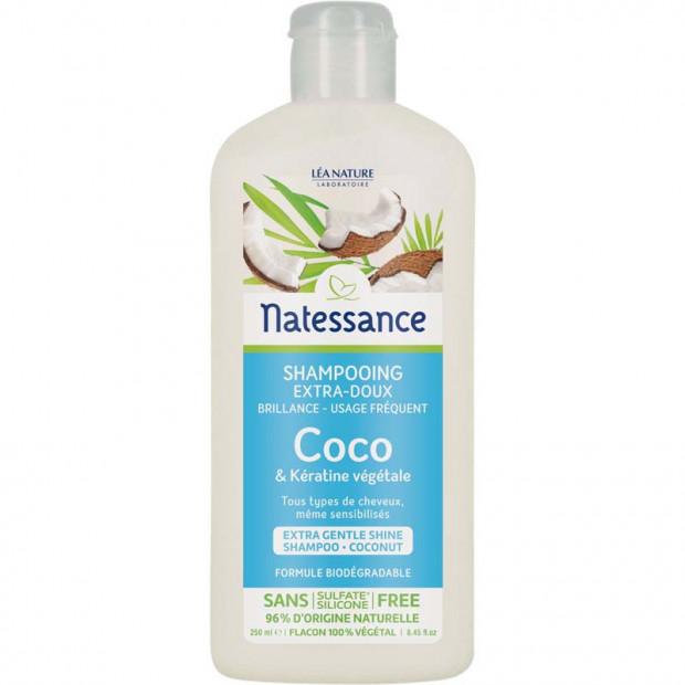 COCO, shampoing Extra-Doux, 250ml Natessance - Parashop