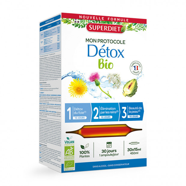 Protocole Détox, 30 ampoules Super Diet - Parashop