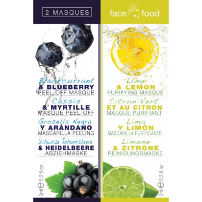 Masques Myrtille + Citron Vert, 2x6ml
