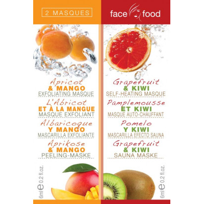 Masques Abricot + Pamplemousse, 2x6ml Face Food - Parashop