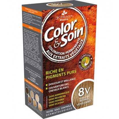 COLOR & SOIN Coloration permanente blond Veneziano 8V Les 3 Chenes - Parashop