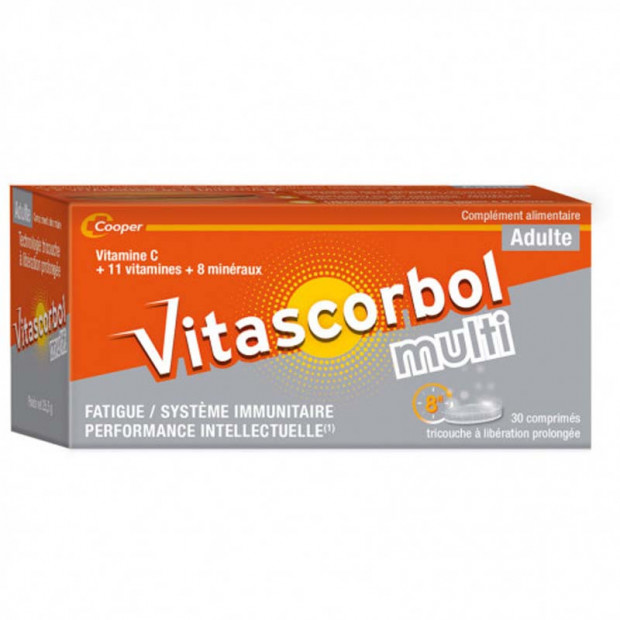 VITASCORBOL MULTI, 30 comprimés Cooper - Parashop