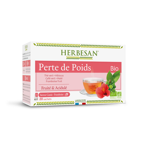 Infusion bio perte de poids maté, 20 sachets Herbesan - Parashop