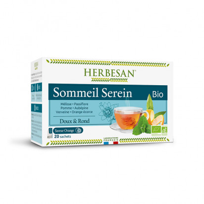 Infusion bio sommeil serein melisse passiflore, 20 sachets Herbesan - Parashop