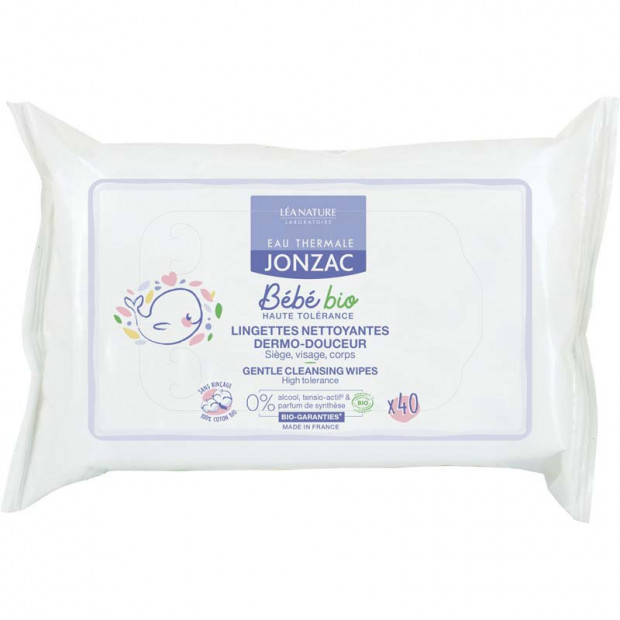 Bébé Bio Lingettes dermo-apaisantes, 40 lingettes Jonzac - Parashop