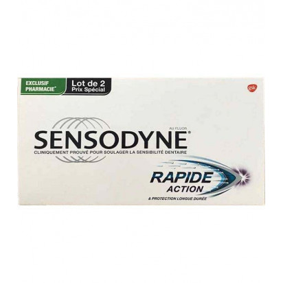 Dentifrice Rapide & Protection. Lot de 2 Tubes 75ml Sensodyne - Parashop