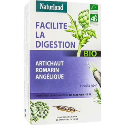 Confort digestif Bio, 20 ampoules Naturland - Parashop