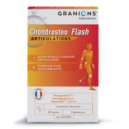 ARTICULATIONS FLASH, 40 gélules Chondrosteo - Parashop