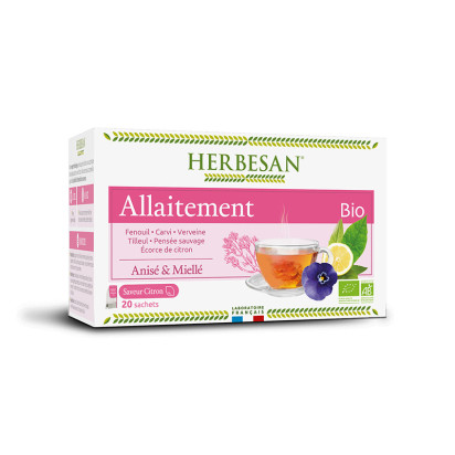 Infusion bio allaitement, 20 sachets Herbesan - Parashop