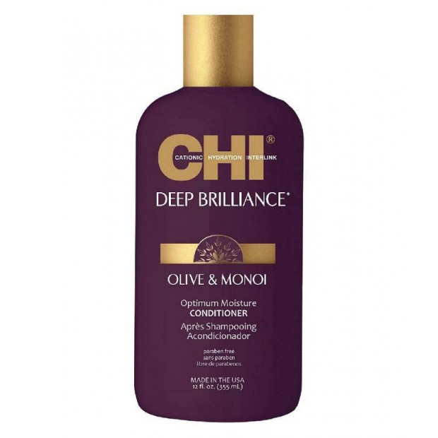 Deep Brilliance Après-shampoing Olive & Monoi, 355ml Chi - Parashop