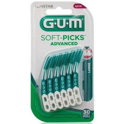 Brossettes SOFT PICKS Advanced large, boite de 30 Gum - Parashop