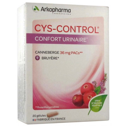 Confort urinaire canneberge 36mg PACs + bruyère, 20 gélules Arkopharma - Parashop