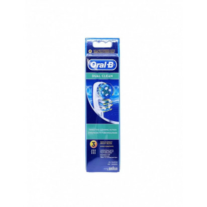 ORAL-B Brossettes de rechange DUAL CLEAN. Blister de 3 Oral B - Parashop