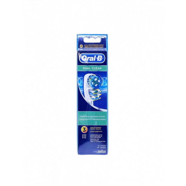 ORAL-B Brossettes de rechange DUAL CLEAN. Blister de 3 Oral B - Parashop