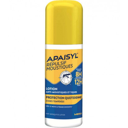 REPULSIF MOUSTIQUES Protection quotidienne zones tempérées, lotion 90ml Apaisyl - Parashop