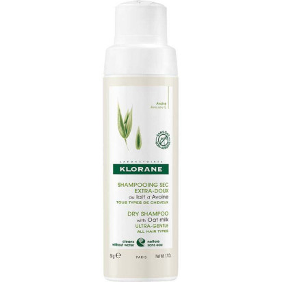 Shampoing Sec Poudre Extra-doux à l'Extrait d'Avoine, 50g Klorane - Parashop