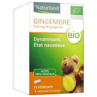 Gingembre, 75 végécaps Naturland - Parashop