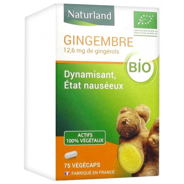 Gingembre, 75 végécaps Naturland - Parashop