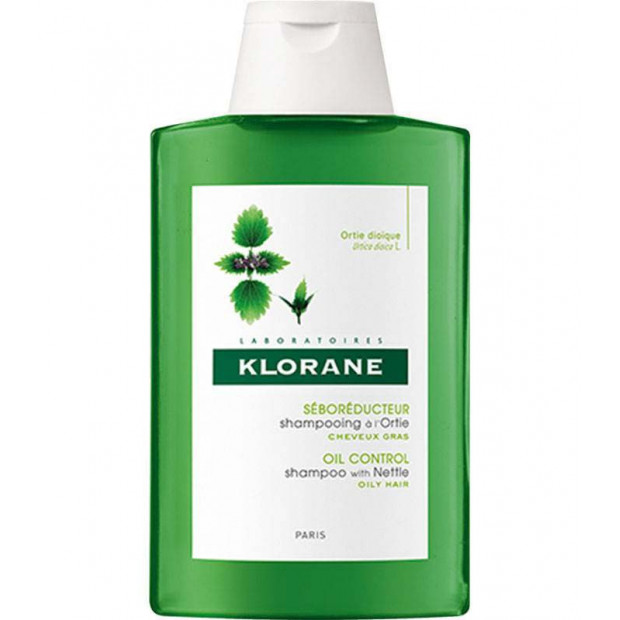 Shampoing séboréducteur cheveux gras à l'extrait d'Ortie, 200ml Klorane - Parashop