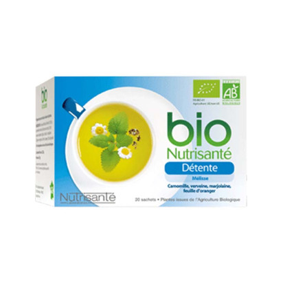 NUTRISANTE Infusion BIO Détente. Boîte 20 Sachets Nutrisanté - Parashop