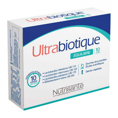 Ultrabiotique équilibre, 10 gélules Nutrisanté - Parashop