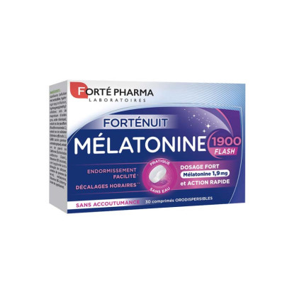 MÉLATONINE 1900 FLASH Endormissement, 30 Comprimés Forte Pharma - Parashop