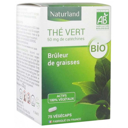 Thé Vert, 75 Végécaps Naturland - Parashop