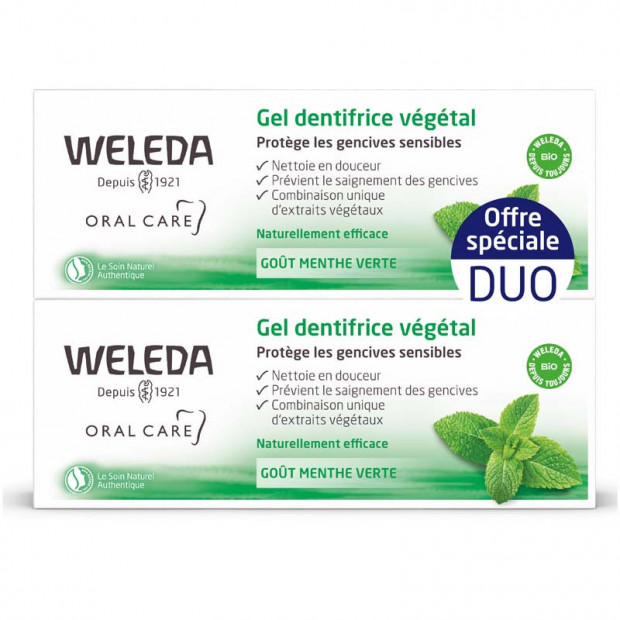 Gel Dentifrice Végétal, lot 2x75ml Weleda - Parashop