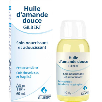 Huile d'amande douce, 60ml Laboratoires Gilbert - Parashop