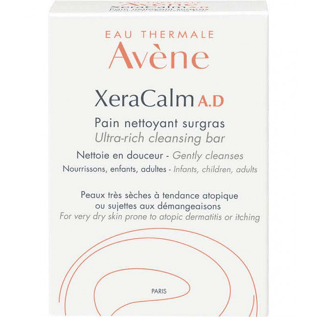 XERACALM A.D Pain nettoyant surgras, 100g Avene - Parashop