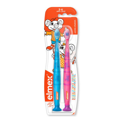 Brosse à dent Anti-Caries 3-6 ans, x2