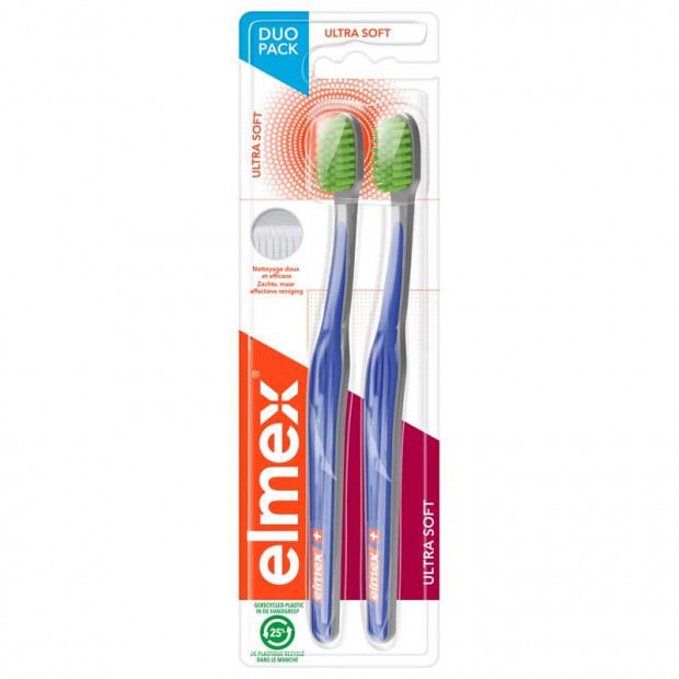 Brosse à dents Anti-Caries Ultrasoft Ultra Souple, x2 Elmex - Parashop